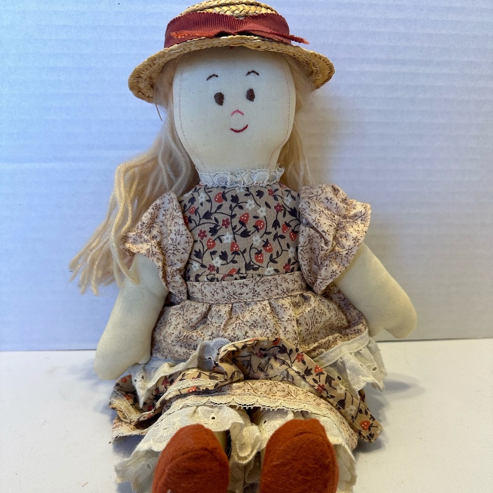 Vintage 1980’s Handmade Summer Sun OOAK Plush Soft Toy Stuffed Doll